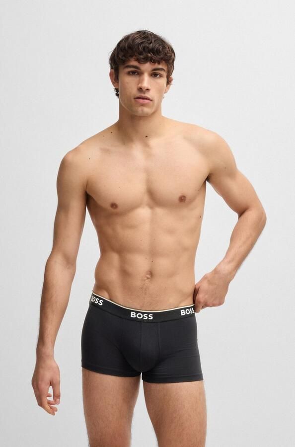 Boss Regular fit boxershort van een mix van katoen en elastaan in een set van 3 stuks - Foto 3