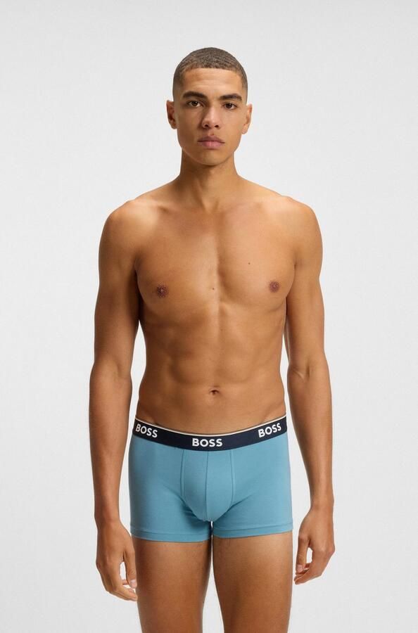 Boss Regular fit boxershort van een mix van katoen en elastaan in een set van 3 stuks - Foto 5