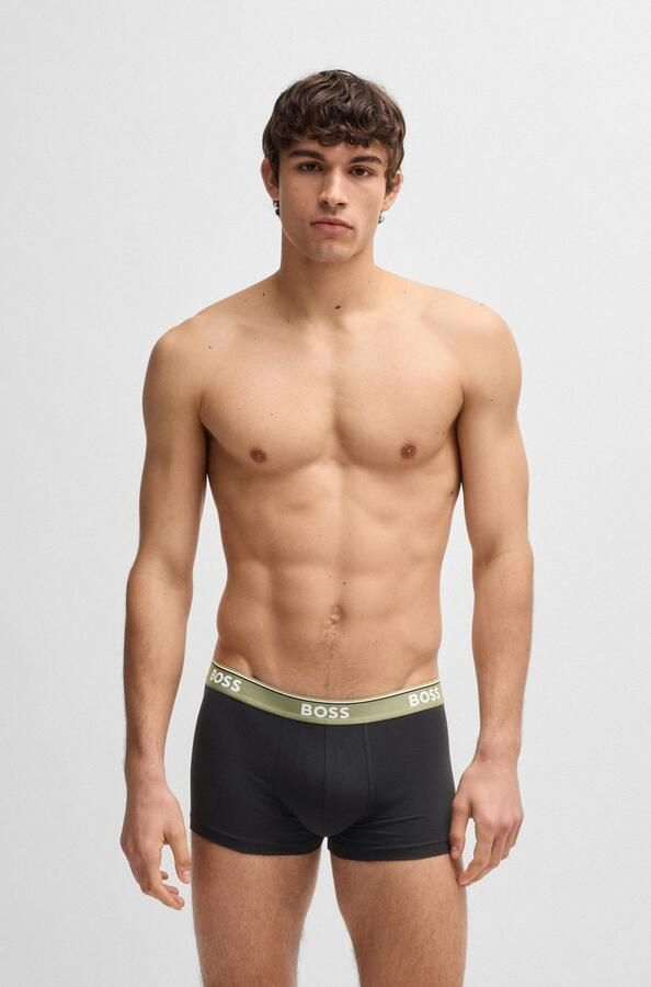 Boss Regular fit boxershort van een mix van katoen en elastaan in een set van 3 stuks - Foto 4