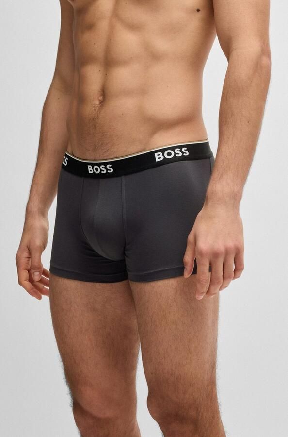 Boss Regular fit boxershort van een mix van katoen en elastaan in een set van 3 stuks - Foto 6