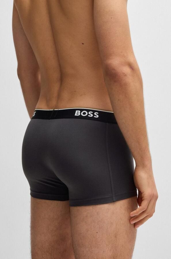 Boss Regular fit boxershort van een mix van katoen en elastaan in een set van 3 stuks - Foto 7