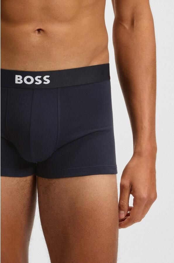 Boss Regular fit boxershort van een mix van katoen en elastaan in een set van 3 stuks - Foto 2