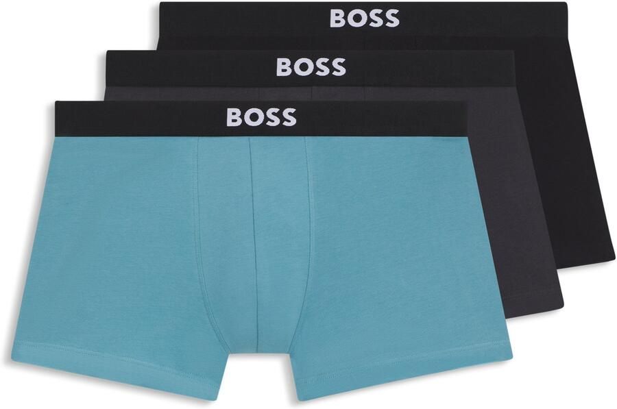 Boss Regular fit boxershort van een mix van katoen en elastaan in een set van 3 stuks - Foto 7