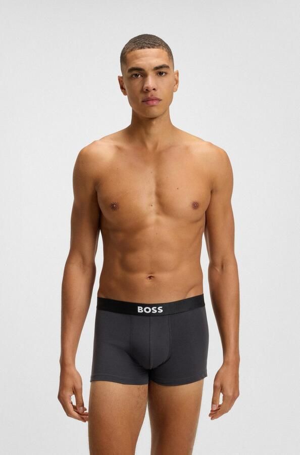 Boss Regular fit boxershort van een mix van katoen en elastaan in een set van 3 stuks - Foto 4