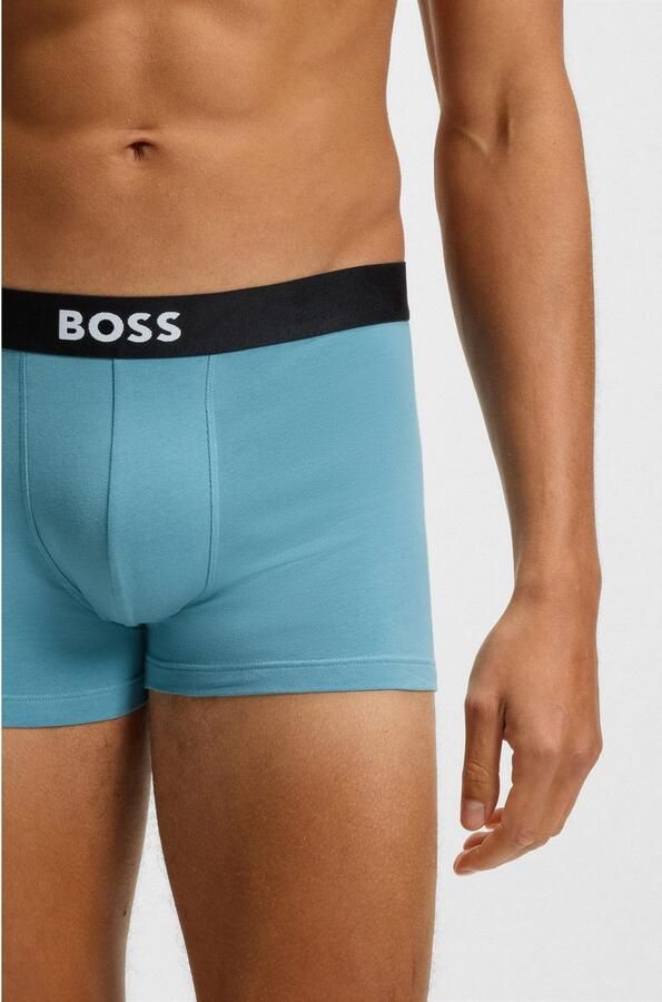 Boss Regular fit boxershort van een mix van katoen en elastaan in een set van 3 stuks - Foto 2