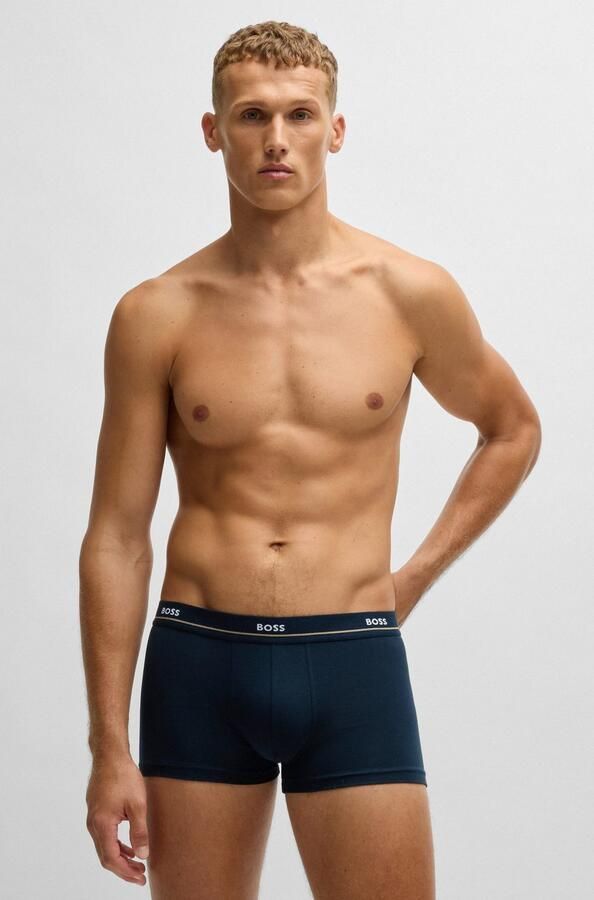 BOSS Trunk 5P Essential met modieuze gedeeltelijk contrasterende logo-elastische tailleband (5 stuks Set van 5) - Foto 5