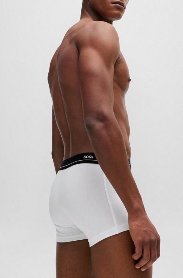BOSS Trunk 5P Essential met modieuze gedeeltelijk contrasterende logo-elastische tailleband (5 stuks Set van 5) - Foto 7