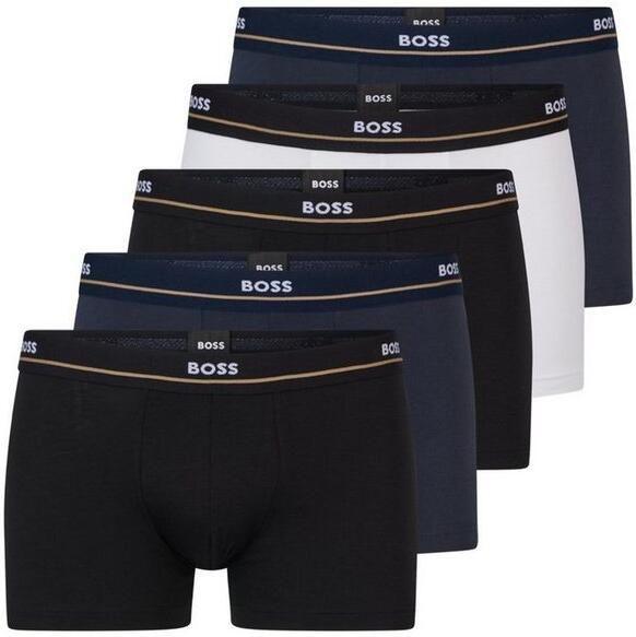 BOSS Trunk 5P Essential met modieuze gedeeltelijk contrasterende logo-elastische tailleband (5 stuks Set van 5) - Foto 16