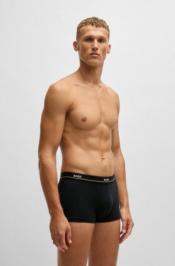 BOSS Trunk 5P Essential met modieuze gedeeltelijk contrasterende logo-elastische tailleband (5 stuks Set van 5) - Foto 9
