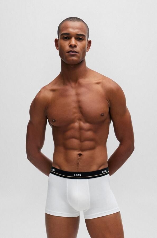 BOSS Trunk 5P Essential met modieuze gedeeltelijk contrasterende logo-elastische tailleband (5 stuks Set van 5) - Foto 12