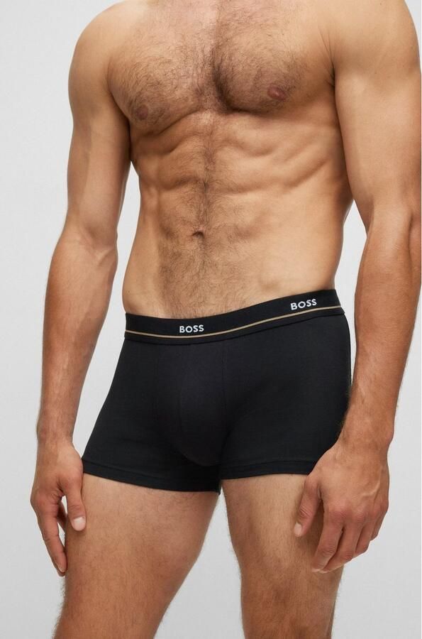 BOSS Trunk 5P Essential met modieuze gedeeltelijk contrasterende logo-elastische tailleband (5 stuks Set van 5) - Foto 4