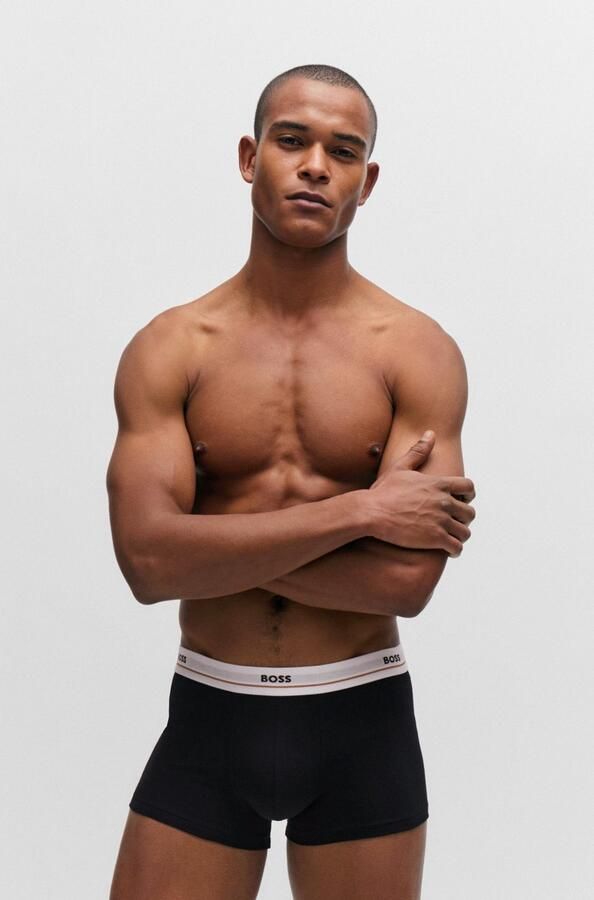 BOSS Trunk 5P Essential met modieuze gedeeltelijk contrasterende logo-elastische tailleband (5 stuks Set van 5) - Foto 10