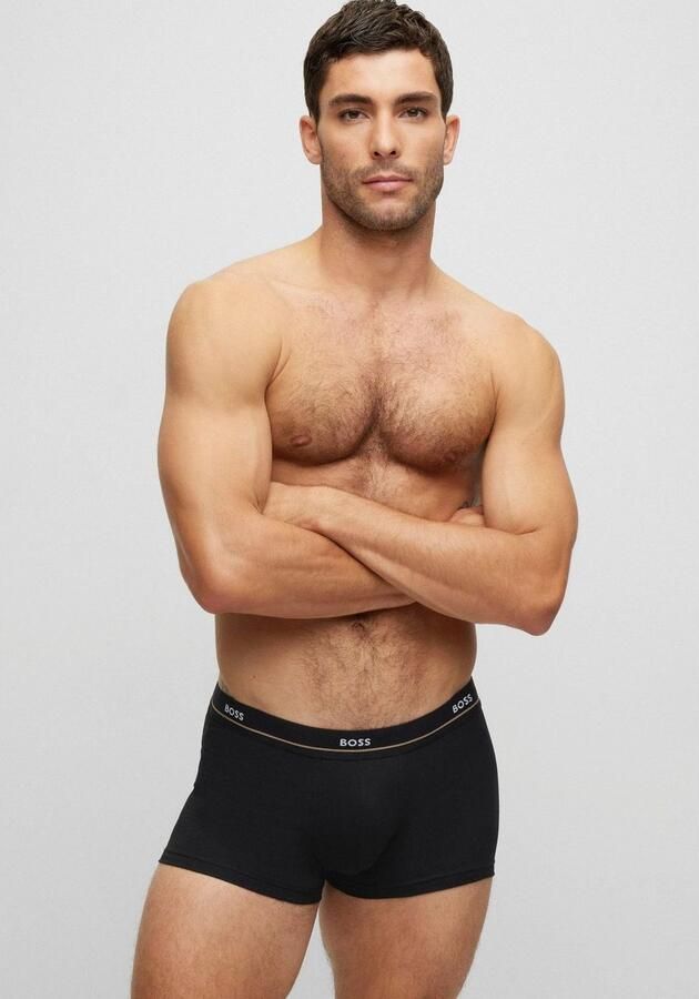 BOSS Trunk 5P Essential met modieuze gedeeltelijk contrasterende logo-elastische tailleband (5 stuks Set van 5) - Foto 6