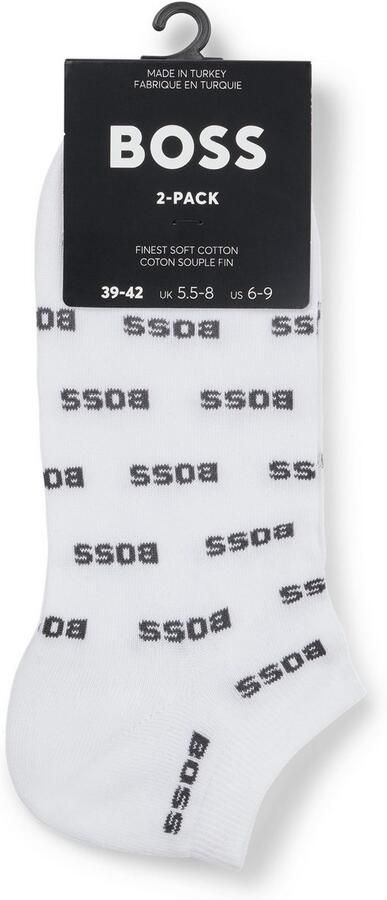 BOSS Vrijetijdssokken 2P AS Allover CC met logoborduursels (set 2 stuks) - Foto 5