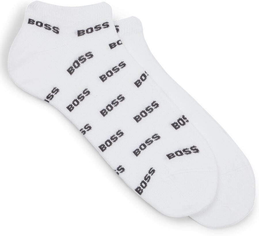 BOSS Vrijetijdssokken 2P AS Allover CC met logoborduursels (set 2 stuks)