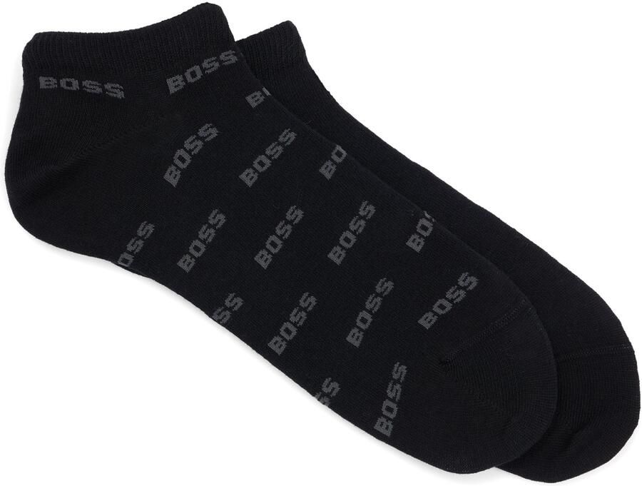 BOSS Vrijetijdssokken 2P AS Allover CC met logoborduursels (set 2 stuks) - Foto 3