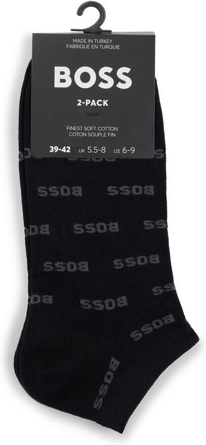 BOSS Vrijetijdssokken 2P AS Allover CC met logoborduursels (set 2 stuks) - Foto 5