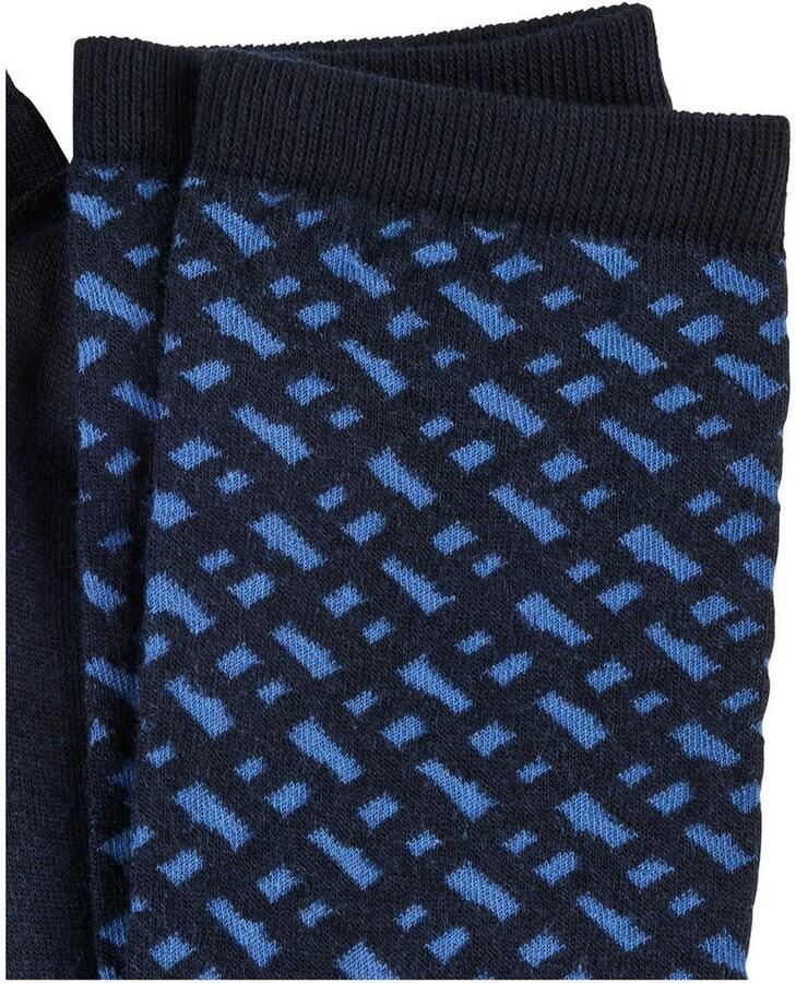 BOSS Vrijetijdssokken 2P RS Monogram CC van zachte katoenmix (2 paar Set van 2)