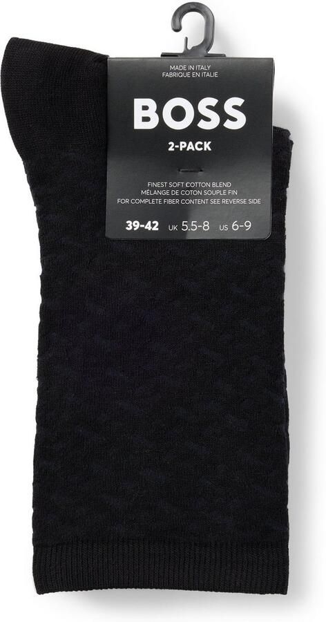 BOSS Vrijetijdssokken 2P RS Monogram CC van zachte katoenmix (2 paar Set van 2) - Foto 5