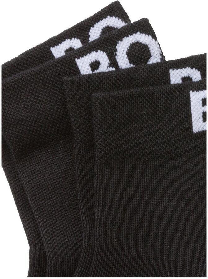 BOSS Vrijetijdssokken 2P SH Logo CC W met gebreid logo-tekst (set 2 paar 2 stuks) - Foto 3