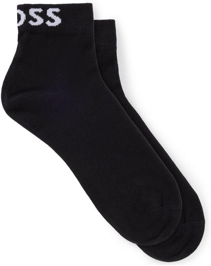 BOSS Vrijetijdssokken 2P SH Logo CC W met gebreid logo-tekst (set 2 paar 2 stuks) - Foto 2