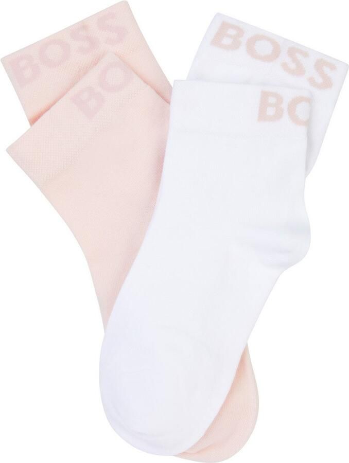 BOSS Vrijetijdssokken 2P SH Logo CC W met gebreid logo-tekst (set 2 paar 2 stuks)