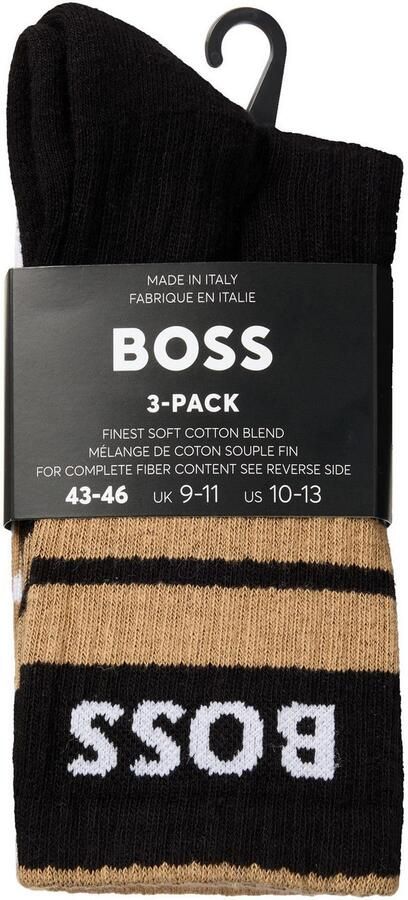 BOSS Vrijetijdssokken 3P QS Rib Stripe CC (set 3 paar) - Foto 5