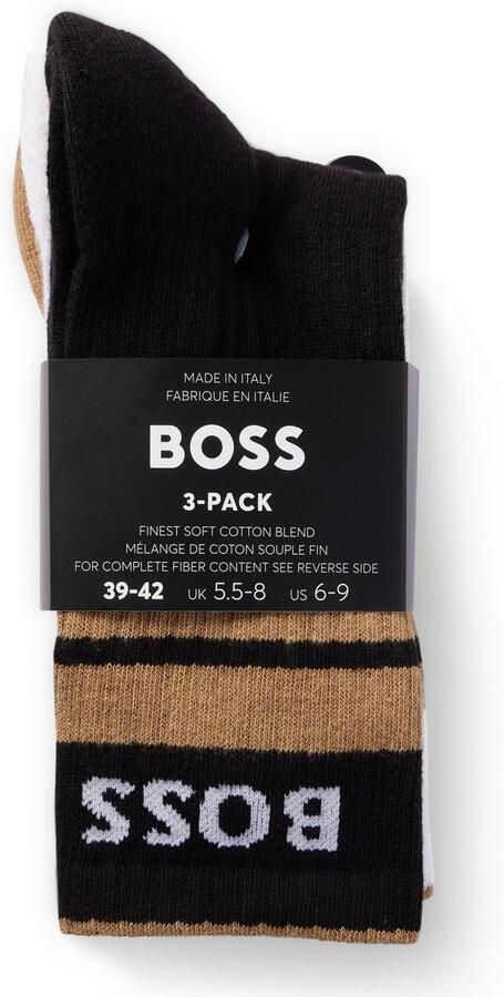 BOSS Vrijetijdssokken 3P QS Rib Stripe CC (set 3 paar) - Foto 4