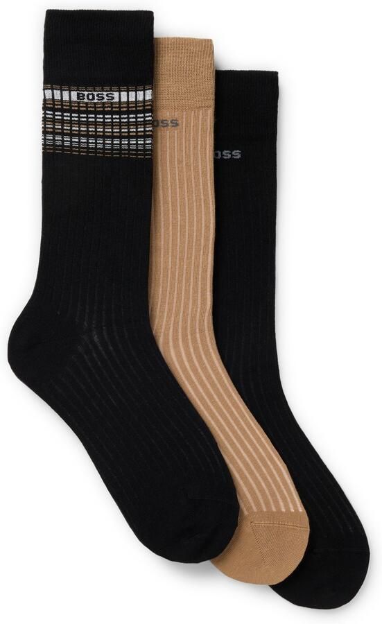 BOSS Vrijetijdssokken 3P RS Rib Stripe (set 3 paar) - Foto 3