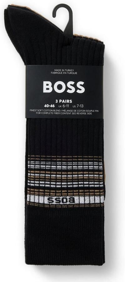 BOSS Vrijetijdssokken 3P RS Rib Stripe (set 3 paar) - Foto 4