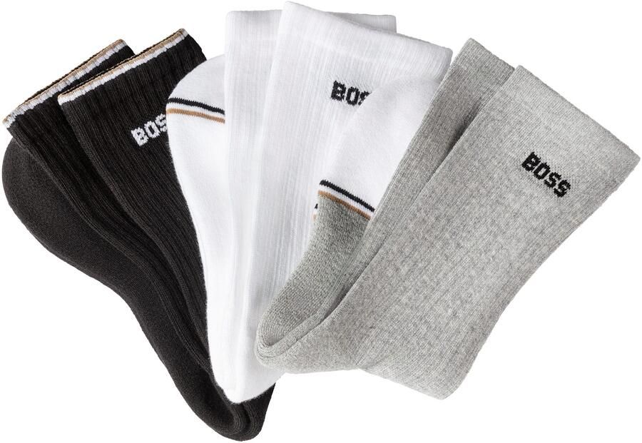 BOSS Vrijetijdssokken 3PQSRibColorblock (3 paar) - Foto 2