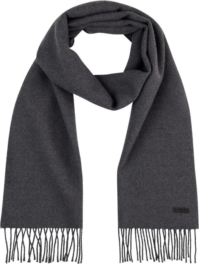 Boss Wollen sjaal Naster 35*180 met gedraaide franjes 100% wol lederlabel premium quality - Foto 2