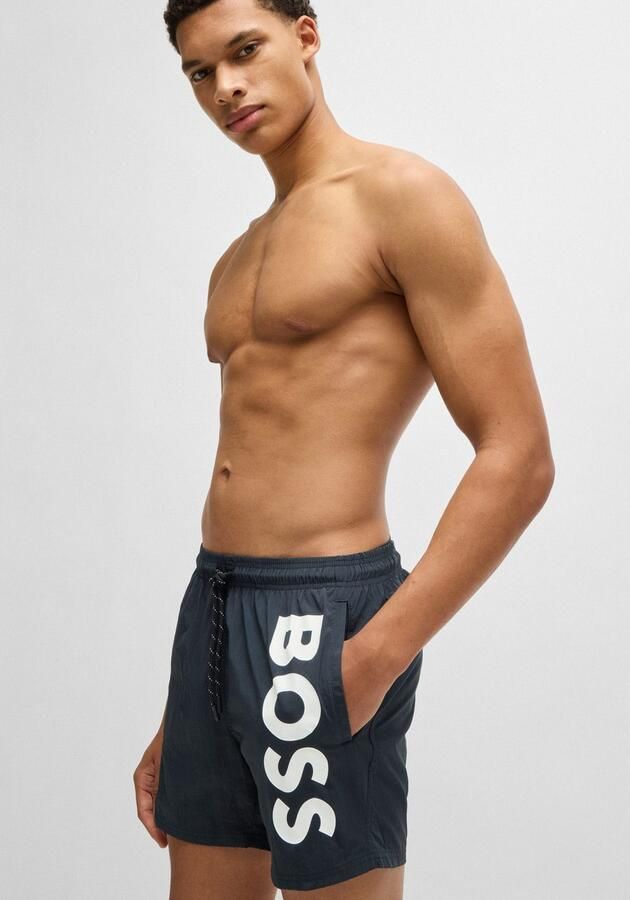 BOSS Zwemshort Octopus Met logotekst elastische tailleband met koord - Foto 3