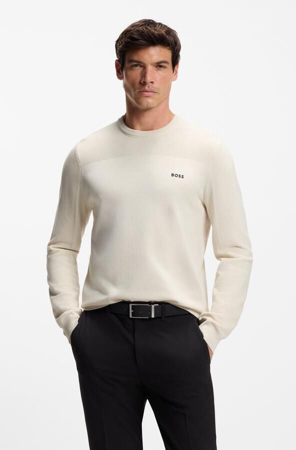 BOSS GREEN Gebreide trui KN Mo tum-X CN Ronde hals Regular Fit contrast HD-logo - Foto 5
