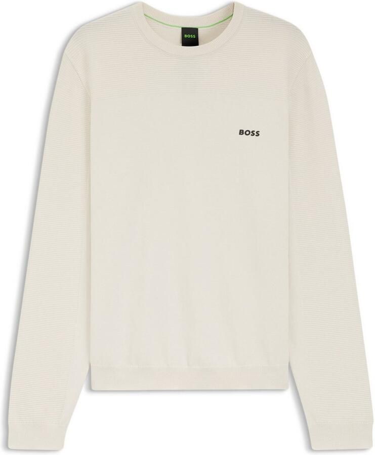 BOSS GREEN Gebreide trui KN Mo tum-X CN Ronde hals Regular Fit contrast HD-logo