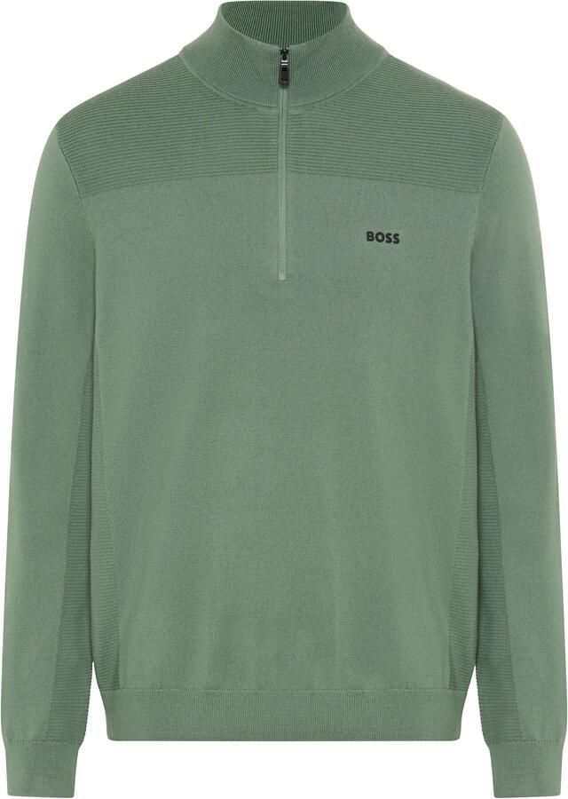 BOSS GREEN Gebreide trui Opstaande kraag met ritssluiting Regular Fit