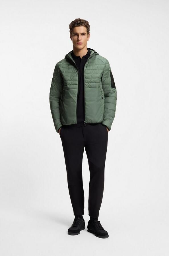 BOSS Green Regular fit gewatteerd jack met ritszakken model 'URBANEX' - Foto 4