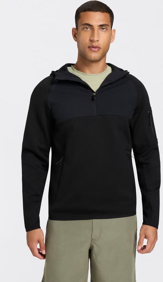 Boss Urban Tech 1 4 Zip Hooded Jacket Black- Heren Black - Foto 4