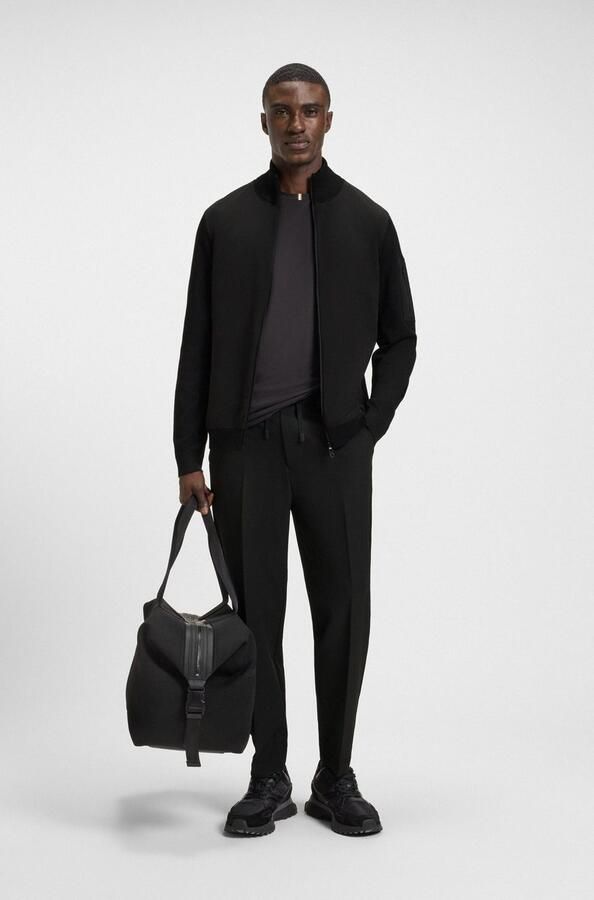 BOSS Green Regular fit functioneel thermojack met scheerwol model 'MOMENTUM' - Foto 4