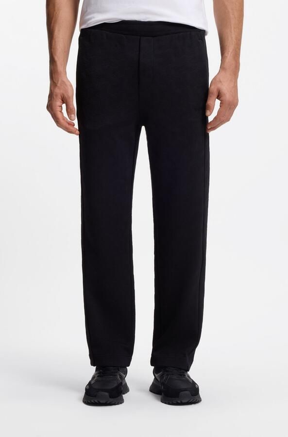 BOSS Green Regular fit sweatpants met jacquardlook model 'MIRROR LONG' - Foto 7