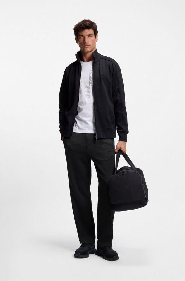 BOSS Green Regular fit sweatpants met jacquardlook model 'MIRROR LONG' - Foto 3