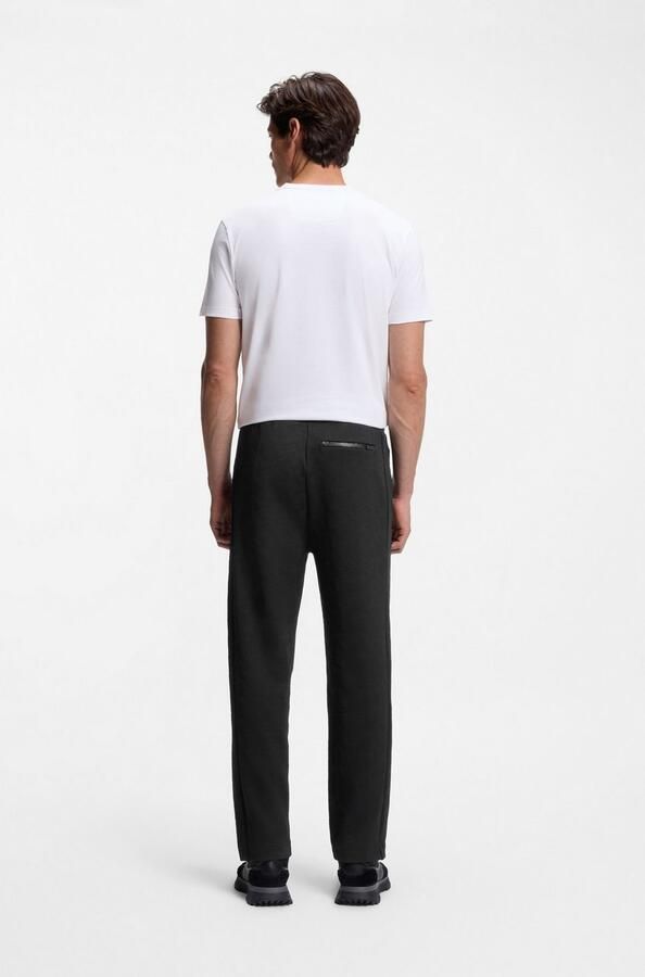 BOSS Green Regular fit sweatpants met jacquardlook model 'MIRROR LONG' - Foto 4