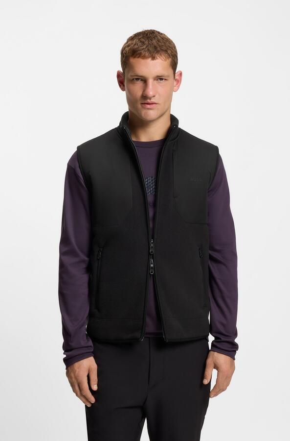 BOSS Green Regular fit gilet met ritssluiting model 'HOLE19 SVEEDY' - Foto 6