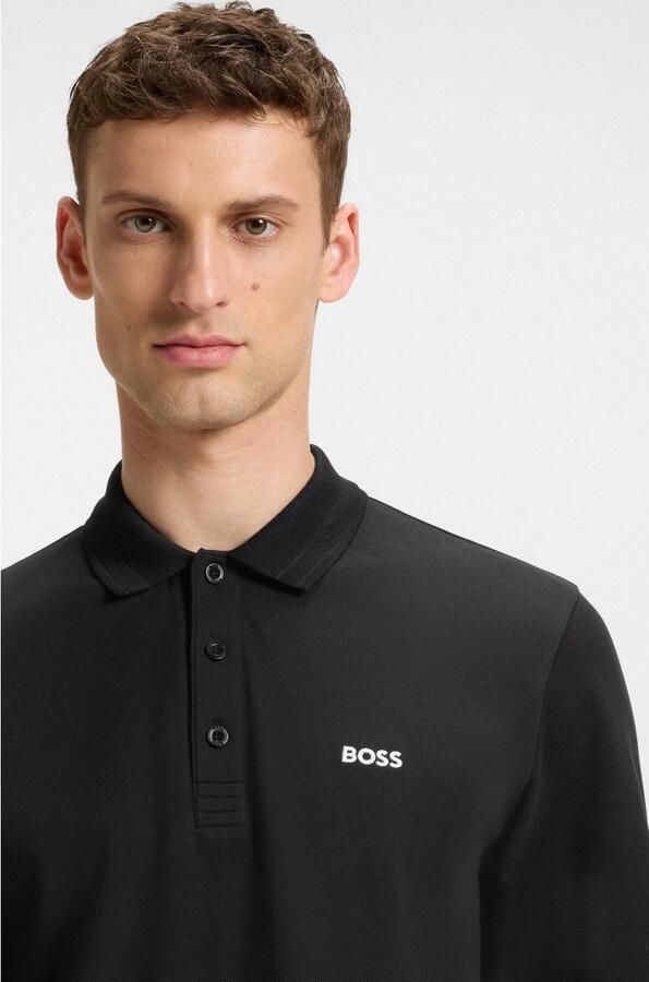 BOSS GREEN Poloshirt met lange mouwen Plisy met strepen op de kraag - Foto 2