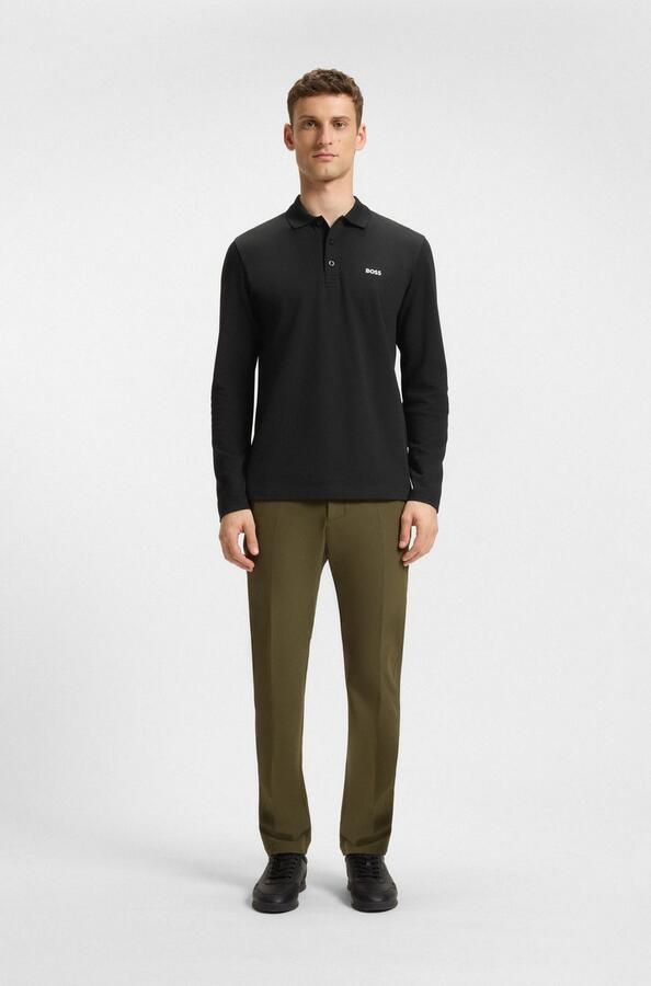 BOSS GREEN Poloshirt met lange mouwen Plisy met strepen op de kraag - Foto 4