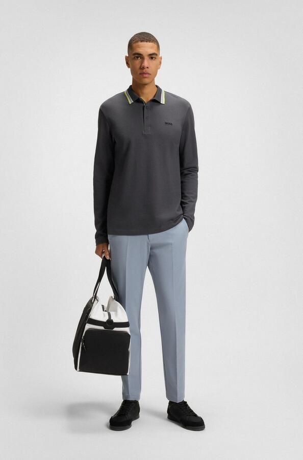 BOSS GREEN Poloshirt met lange mouwen Plisy met strepen op de kraag - Foto 3