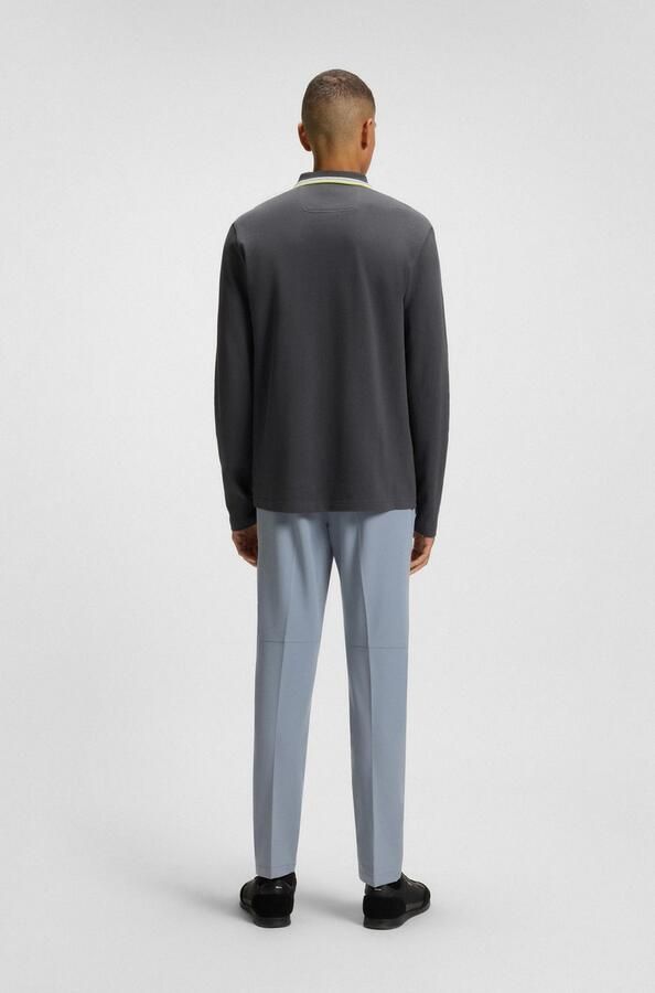 BOSS GREEN Poloshirt met lange mouwen Plisy met strepen op de kraag - Foto 4