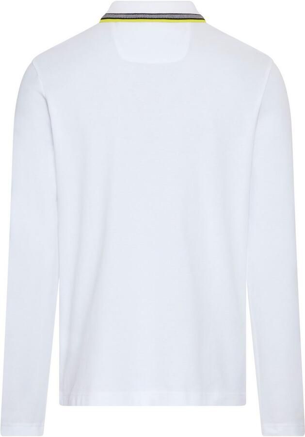 BOSS GREEN Poloshirt met lange mouwen Plisy met strepen op de kraag