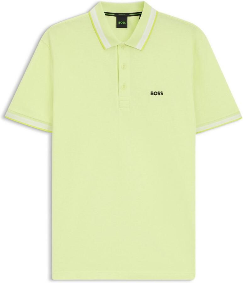 BOSS GREEN Poloshirt PADDY met contrasterende strepen aan de kraag