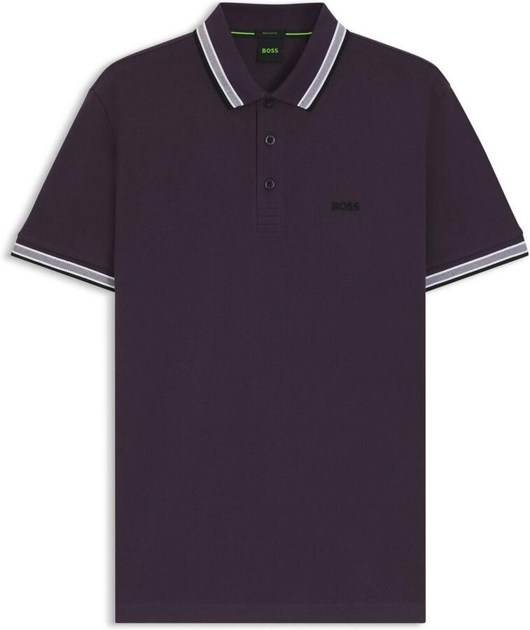 BOSS GREEN Poloshirt PADDY met contrasterende strepen aan de kraag